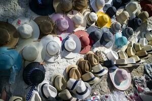 Display of hats for the sun photo