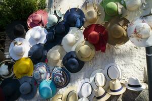 Display of hats for the sun photo