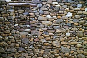 River stone wall photo