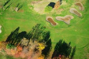 Aerial view golf course photo