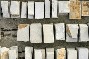 Deposit of marble blocks photo