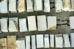 Deposit of marble blocks photo