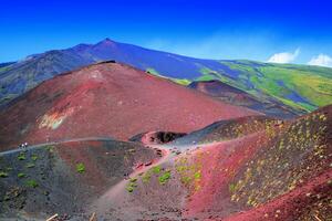 el colores de el etna volcán foto