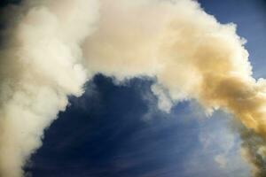 Intense column of smoke photo