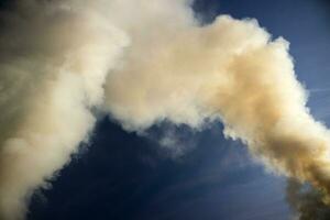 Intense column of smoke photo