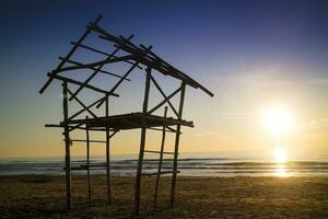 Skeleton of a hut photo