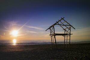 Skeleton of a hut photo