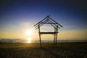 Skeleton of a hut photo