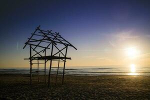 Skeleton of a hut photo