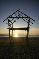 Skeleton of a hut photo