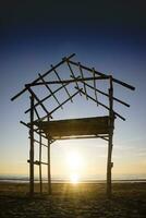 Skeleton of a hut photo