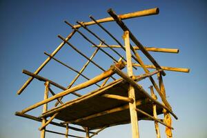 Basic structure for a hut photo
