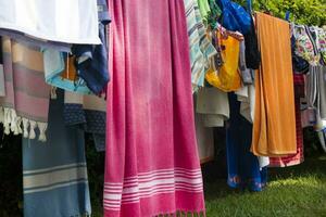 Linen to dry in the sun photo