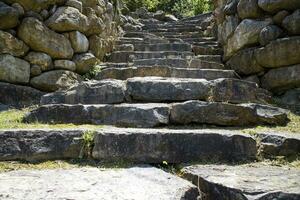 Ancient stone staircase photo