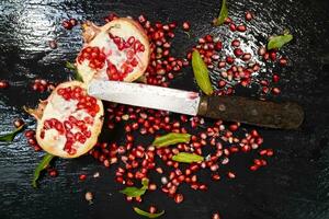 The seed of the pomegranate photo