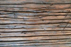 The old grain of a wooden board photo