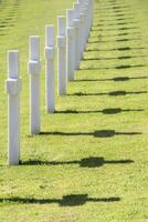 The white crosses of the war cemetery in Florence photo