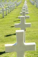 The white crosses of the war cemetery in Florence photo