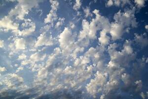 The composition of the clouds in the blue sky photo