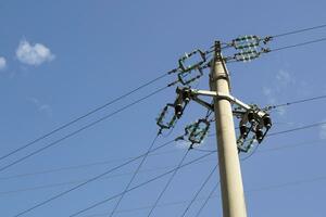 Poles for the distribution of electricity for civil use photo