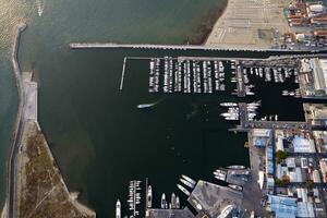 Aerial view of the touristic port of Viareggio Tuscany photo