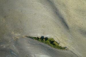 Aerial view of the shape of the fields photo