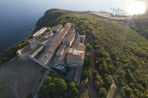 The town of Etruscan origin of Populonia Italy photo