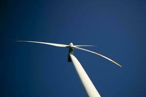 Renewable energy through wind turbines photo