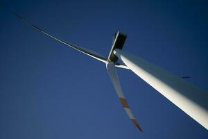 Renewable energy through wind turbines photo