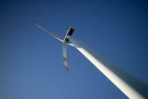 Renewable energy through wind turbines photo