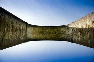 Ancient aqueduct in the province of Lucca Italy photo