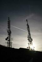 Photographic documentation of telecommunications antennas and data exchange photo