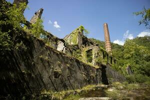 Photographic documentation of an old abandoned factory photo