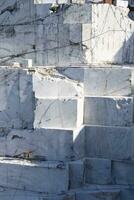 Details of a quarry for the extraction of Carrara marble Italy photo