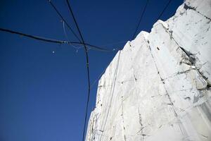 Details of a quarry for the extraction of Carrara marble Italy photo