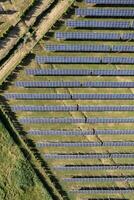 Aerial photographic documentation of a solar panel plant photo