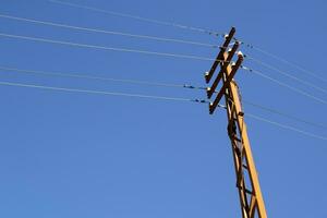 Photographic documentation of an old power line photo