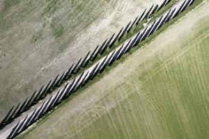 Aerial photographic documentation of a cypress road photo