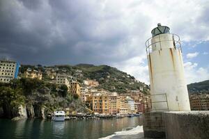 The characteristic village of Camogli Genoa Italy photo