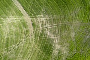 dibujos izquierda detrás después trabajando el tierra en toscana Italia foto