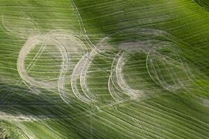 Drawings left behind after working the land in Tuscany Italy photo