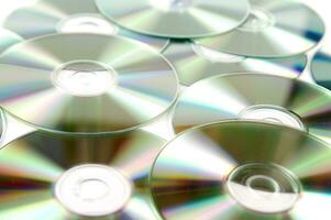 many cd's are arranged in a circle photo