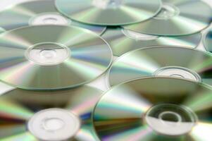 many cd's are arranged in a circle photo