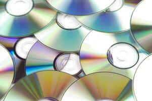 many cd's are arranged in a circle photo