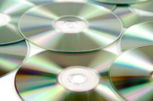 many cd's are arranged in a circle photo