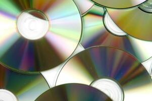 many cd's are arranged in a circle photo