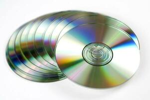 many cd's are arranged in a circle photo