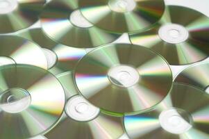 many cd's are arranged in a circle photo