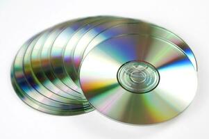 many cd's are arranged in a circle photo