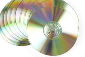 many cd's are arranged in a circle photo